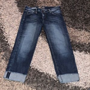 Kut from the Kloth Angie Cropped Skinny Boyfriend Jeans size 4 inseam 22 1/2